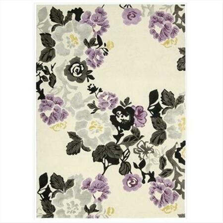 NOURISON Wildflowers Area Rug Collection Ivory 7 Ft 6 In. X 9 Ft 6 In. Rectangle 99446124333